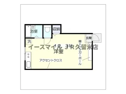 ソルーナTAKA(ワンルーム/1階)の間取り写真