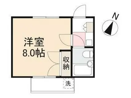 メゾンドパリス(1K/2階)の間取り写真