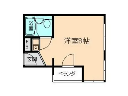 セラプレイズ城南(ワンルーム/3階)の間取り写真