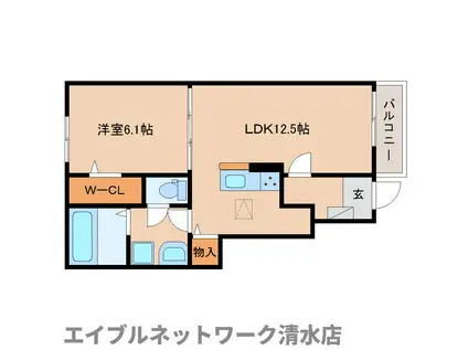 AFCレジデンス・XVIII(1LDK/1階)の間取り写真