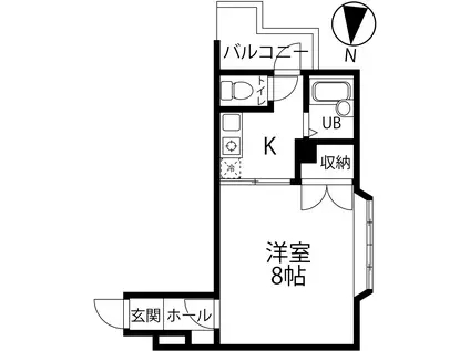 フェニックスアレイ(1K/2階)の間取り写真