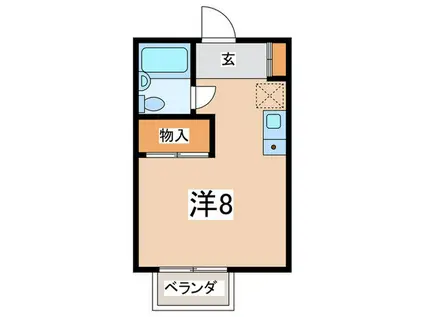 プランドール金沢八景(ワンルーム/1階)の間取り写真