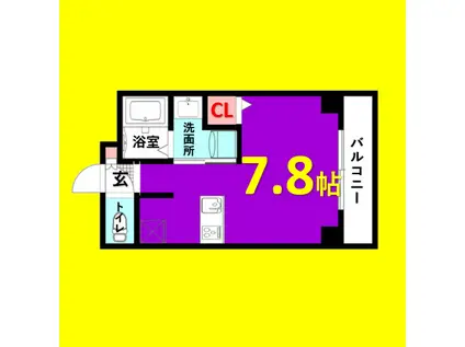 プレサンスNAGOYA桜通ビッグビート(ワンルーム/6階)の間取り写真