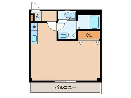 コーポ・イワセ(ワンルーム/1階)の間取り写真