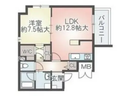 ステージ本山(1LDK/2階)の間取り写真