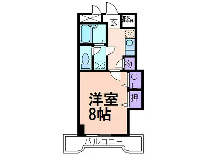 タワーレジデンシア鹿沼(1K/7階)の間取り写真