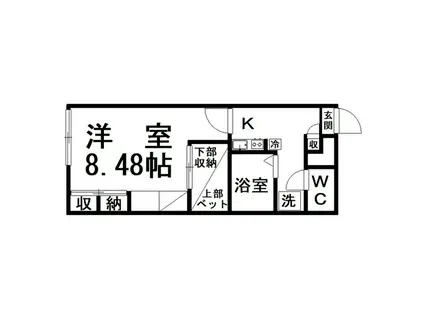 レオパレス光和(1K/1階)の間取り写真