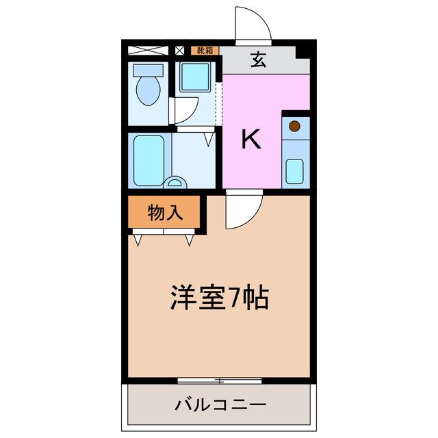 LUMINA 赤池 サウス II(1K/3階)の間取り写真