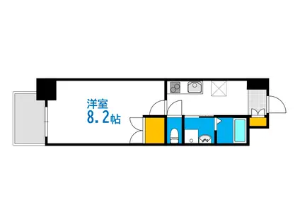 フレッド(1K/5階)の間取り写真