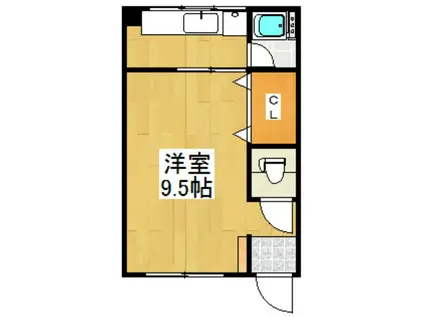 坂下ビル(1K/3階)の間取り写真