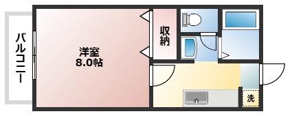 サン・FRIENDS YOGO(1K/2階)の間取り写真