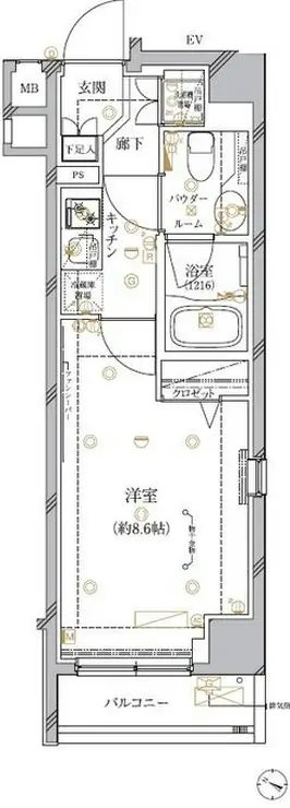 クレイシア板橋志村 1階階 間取り