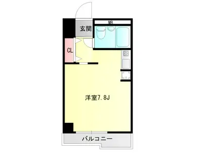 学が丘カレッジハイツ(ワンルーム/5階)の間取り写真