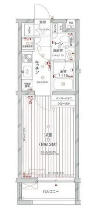 パレステュディオ中目黒 2階階 間取り