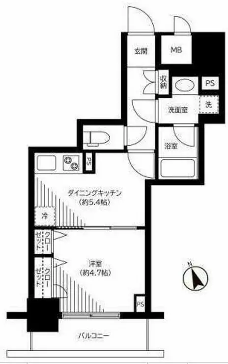 銀座レジデンス伍番館 2階階 間取り