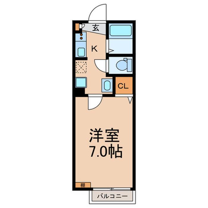 CENTRAGE松戸(1K/1階)の間取り写真