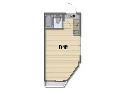 プレアデス南津の辺(ワンルーム/1階)の間取り写真