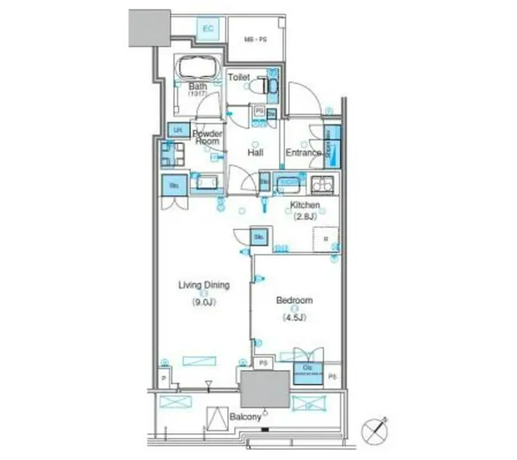 パークアクシス豊洲キャナル 2階階 間取り