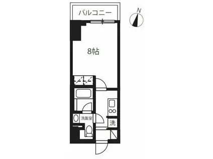 プライムメゾン千葉新町(1K/8階)の間取り写真