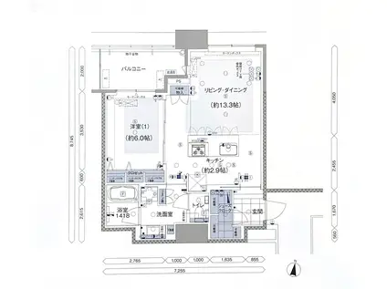 アイランドシティオーシャン&フォレストタワーレジデンス(1LDK/25階)の間取り写真