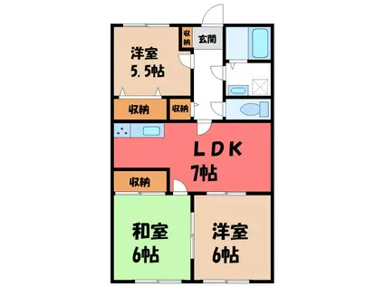 ラーククレストNOMURA(3LDK/3階)の間取り写真