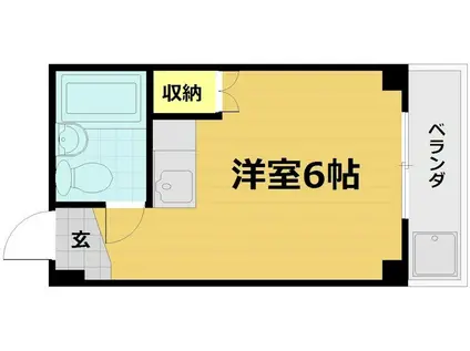 サンモール青木(ワンルーム/1階)の間取り写真