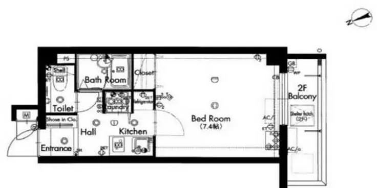 グラントゥルース中野江原町 2階階 間取り