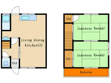 福村文化(2LDK/1階)の間取り写真
