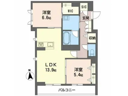 パークレジデンス香久池(2LDK/3階)の間取り写真