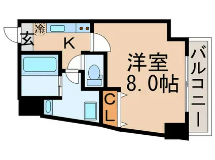 CAPRICORN(1K/7階)の間取り写真