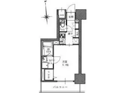 S-RESIDENCE南堀江(1K/3階)の間取り写真