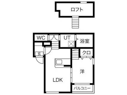 アークラヴィータ(1LDK/1階)の間取り写真