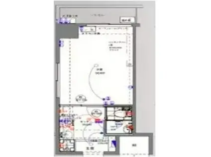 ライオンズマンション文京根津(1K/4階)の間取り写真
