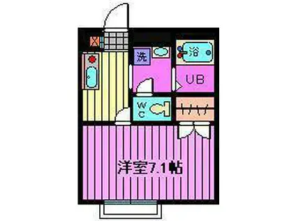 アンプルール ブワ 指扇II(1K/2階)の間取り写真