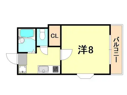 タウンコート新神戸(1K/3階)の間取り写真