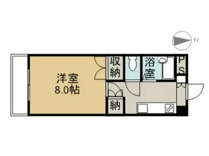 PURE21(1DK/1階)の間取り写真