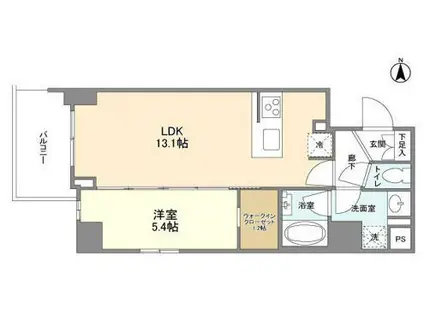 コンフォリア桜上水(1LDK/6階)の間取り写真