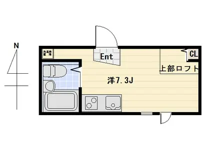 中央SELECTION クロス新規貼替 セルフィーユ高円寺(ワンルーム/2階)の間取り写真