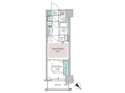 アーバネックス日本橋横山町(1DK/6階)の間取り写真