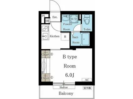 リブリ・千種(1K/1階)の間取り写真