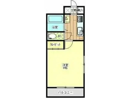 サンヒルズ佐鳴台(1K/3階)の間取り写真