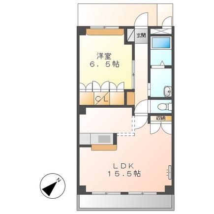グランディール(1LDK/3階)の間取り写真
