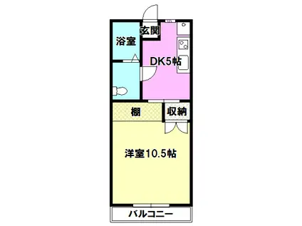 ムーンストーン(1K/2階)の間取り写真
