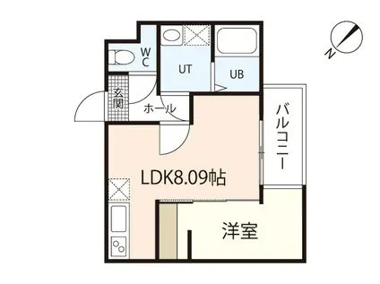 セブンプロート串戸(1LDK/2階)の間取り写真
