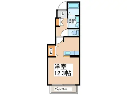 シャルマンアーク(1K/1階)の間取り写真