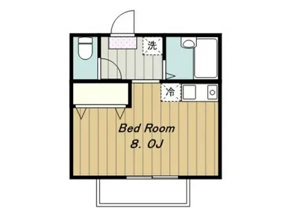 コーポ佳輝(ワンルーム/2階)の間取り写真