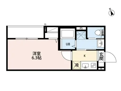 ROBOT HOME 舎人(1K/1階)の間取り写真