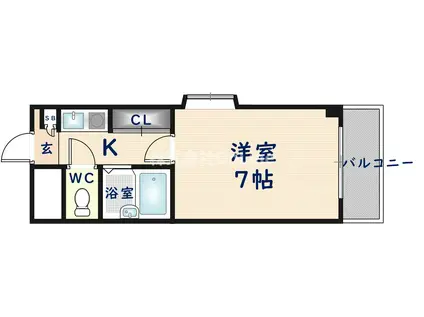 グローバルエイシン(1K/2階)の間取り写真