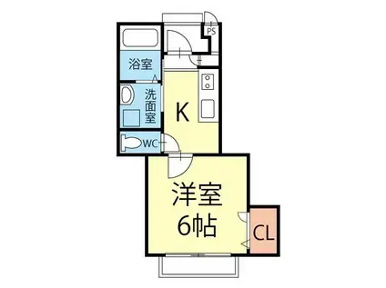 STELLA KIRI(1K/1階)の間取り写真