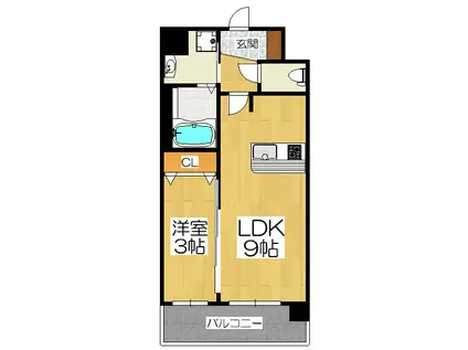 プレサンスTHE KYOTO 粋都(1LDK/2階)の間取り写真